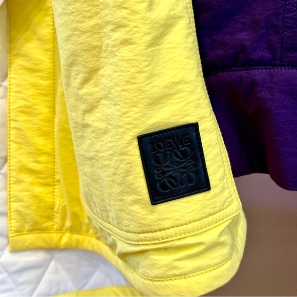 NWT Loewe Padded Overshirt Multicolored Jacket Leather Collar Over shir multi - Picture 6 of 16